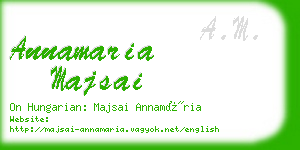 annamaria majsai business card